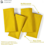 Lemon Yellow Cloth Napkins 18x18 Inch - Set of 12 - Soft, Absorbent, Reusable, Washable - Hemstitch Mitered Edges - Perfect Cotton Napkin for Summer, Spring, Baby Showers, Parties - Image 2