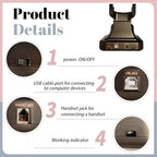Audio Guest Book Wedding Phone with One-Touch Playback & Adjustable Volume for Wedding, Anniversary, Birthday Parties, Baby Shower(Black A) - Image 3