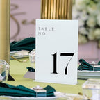 White Wedding Table Numbers 1-20 with Stands, 5"x7" White Acrylic Table Numbers, Perfect for Wedding Reception, Party, Anniversary, Event - Image 5