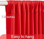 40ft x 15ft Red Wrinkle Free Backdrop Curtains for Wedding Party Backdrops Curtain Drapes Fabric Decorations Photo Back Drop Cloth for Baby Shower Photography Stage Reception - Image 7