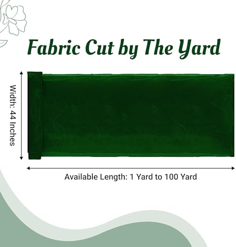 90 Yard Organza Fabric 44" Wide for Wedding Event Décor - Hunter Green - Image 2
