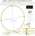 WellSign 7.2FT Circle Wedding Arch Backdrop Stand for Parties - Image 4