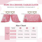 SoarDream Blush Pink Sequin Tablecloth 90"x156" Wedding Table Cloth - Image 4