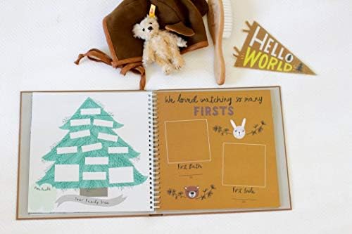 Lucy Darling Little Camper Baby Memory Book – First Year Journal, 5-Year Milestone Scrapbook & Photo Album – Rustic, Woodland Adventure Keepsake for Baby Boy or Girl – Ideal Gift - Image 3