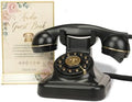 Audio Guest Book Wedding Phone, Vintage Voice Message Recorder with One-Touch Playback & Adjustable Volume for Wedding, Anniversary, Birthday, Bridal Shower, Baby Shower, Engagement (Black) by Excelltel