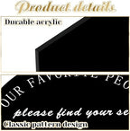Yousoontic Wedding Seating Chart Board Display 24x18 Black Welcome Sign - Image 2