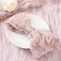 DeZerlor Pink Washable Cheesecloth Napkins Set of 50 for Wedding Party by DeZerlor