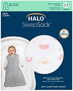 HALO SleepSack, 100% Cotton Wearable Blanket, Swaddle Transition Sleeping Bag, TOG 0.5 - Image 6