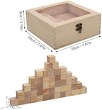 ZJchao Baby Shower Block Game Set with 48 Wooden Blocks 12 Color Pens 42 Templates Wooden Box for Baby Party Gender Reveal Birthday Celebration - Image 7