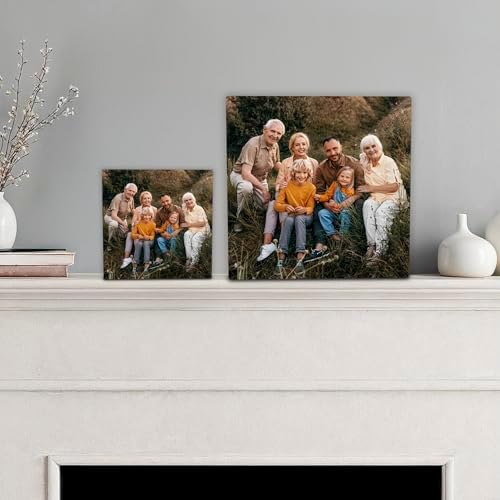 Buy4Wall Personalized Desktop Photo Panel Print with Easel - Custom Picture Gifts for Daughter Son Baby Shower - Square Shape Tabletop Picture Frame Customized Photo Print - 6x6 inches - Image 5