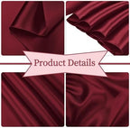fani 60 PCS Satin Chair Sashes, 7x78 Inch, Burgundy - Image 3