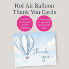 Baby Shower Thank You Cards With Envelopes, Hot Air Balloon | Set of 24 - Image 5