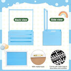 Barydat Wooden Baby Shower Crate Closet Baskets for Baby Shower, Blue - Image 3