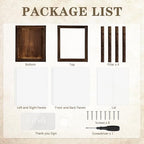 Menkxi Clear Wedding Card Box with Slot 10 x 10 x 8.5 Large Acrylic Card Box for Party Wooden Envelope Holder with Sign for Wedding Quinceanera Birthday Baby Shower Decorations(Rustic Brown,Wood) - Image 3