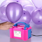 Balloon Pump Electric, Portable Automatic Dual Nozzle Inflator 600W with Tying Tools for Birthday Gender Reveal Baby Shower Balloons Party Decorations - Image 2