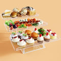 Bakzon 3 Pack Dessert Table Display Set, Acrylic Cupcake Buffet Dessert Risers Stands, Tier Serving Trays Holder for Weddings Baby Shower Tea Party by BAKZON