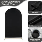 Arttown 7.2FT Gold Metal Arch Backdrop Stand and Black Arch Cover Set - Image 4