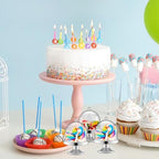 Tessco for you 48 Pcs Plastic Mini Cake Stand with Dome Lid,Silver - Image 3