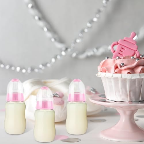 SiliFine 30 Pcs Baby Shower Favor Party Bottle Chug Game, Pink - Image 6
