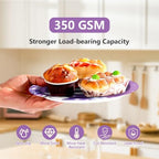 96Pcs Purple and Silver 60th Birthday Party Decorations for Women Serves 24 - Image 4