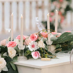 MAGICLULU Metal Floral Hoop Centerpiece with Base 10.23 X 7.87 X 1.41 in DIY Wedding Table Decoration for Flower Garlands Party Decor and Tabletop Centerpieces - Image 3