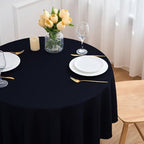 FINDYOU 6 Pack Black 60 Inch Round Tablecloths for 6 Foot Rectangle Tables. Stain and Winkle Resistant Polyester Washable Table Cloths for Parties Wedding Dining - Image 6