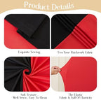 Black Red Arch Backdrop Cover Set of 2 Spandex Arch Covers 7.2 and 6ft Wedding Arch Stand Cover Bridal Baby Shower Photo Stretchy Backdrop Arch Cover Birthday Party Arch Covers - Image 5