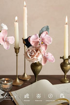 Ling's moment Artificial Pink Flowers Combo, Dusty Rose & Navy, Deluxe - Image 4