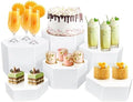 6 Pcs Buffet Risers, Dessert Stands Acrylic, Food Risers for Buffet, Jewelry Showcase, Riser Display Cases, Acrylic Display Base, White by Unknown