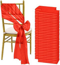fani Red Satin Chair Straps Bows,120 PCS 7x108 Inch,Chair Sash by fani