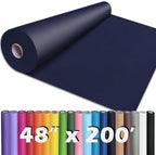 PerkHomy 48" x 2,400" (200') Navy Blue Kraft Paper Roll for Craft Bulletin Board Paper Art Table Covering Crafting Gift Wrapping Bouquet Packing Parcel 80GSM 55LB (Navy Blue, 48" x 200') by PerkHomy