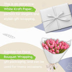 PerkHomy 36" x 2,400" (200') White Kraft Paper Roll for Craft Bulletin Board Paper Art Table Covering Crafting Gift Wrapping Bouquet Packing Parcel 80GSM 55LB (White, 36" x 200') - Image 4