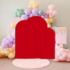 HAINARverS Set of 3 Stretchy Arch Backdrop Stand Covers, Red, 6/6.6/7.2FT - Image 7