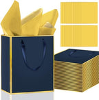 Epoesch 24 Pack Gift Bags with Handles & 24 Tissue Papers – 8x5x10 Inches by Unknown