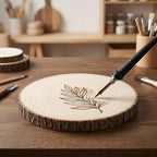 Wood Slices for Centerpieces, 7-8 Inches, Round, 10 Pack, Rustic Style, for Weddings, Baby Showers, and DIY Crafts - Image 7