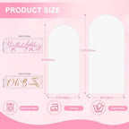 Set of 2 Arch Backdrop Cover, White, 7.2FT & 6FT - Image 2