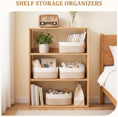 10 Pack Small baskets for organizing Woven Rope Bins for shelves - Image 5