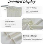 60ft x 12ft Wrinkle Free Ivory Backdrop Curtains for Parties, 12 Panels 12FT Long Silky Polyester Photo Backdrop Drapes Back Drop Cloth for Wedding Birthday Photography Background Decor - Image 4