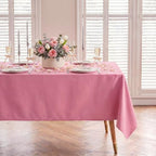 Thick Pink Tablecloth, Water & Wrinkle Resistant, 54x120 Inch by Unknown
