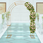 3-Layer Arch Backdrop Stand Metal Open Arch Backdrop Frame U Shaped Wedding Arches for Climbing Plant Outdoor & Indoor, Party Ceremony Decoration - Image 3