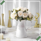 8 Bundles Artificial Peony Centerpiece Flowers,Milk White - Image 5