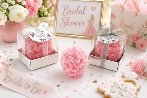 Wedding Favor Guest Bulk, Rose Candle Party Favors. Custom Baby Shower Bridal Shower Gifts, Personalized Bachelorette Party giveaways (4,10,20,50,100 Options Available in Customize Section) - Image 2