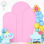 FOTSHARER Arch Backdrop Cover Set of 3 Pink Wedding Arch Cover 4FT 5FT 6FT 2 Sided Spandex Arch Stand Covers Chiara Arched Covers Balloon Arch Covers Stretchy Backdrop for Wedding Banquet Decorations - Image 4