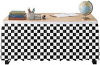 Sanwarm Table Skirt, 29" x 108", for Rectangular & Round Desk Checkered by SanwarmHomeDecor