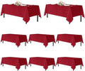 sancua Rectangle Tablecloths Table Cloth, 60x120 Inch 8 Pack, Christmas Red by sancua
