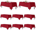 sancua Rectangle Tablecloths Table Cloth, 60x120 Inch 8 Pack, Christmas Red by sancua