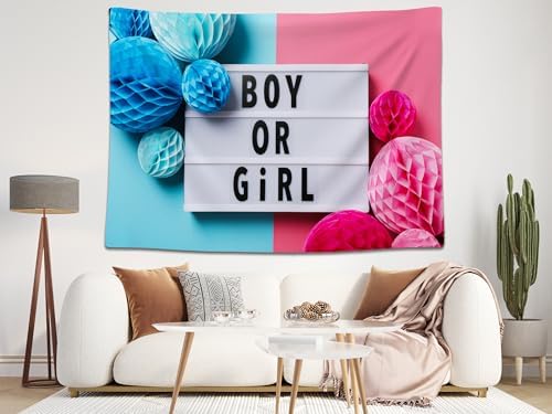 9x6ft Boy or Girl Backdrop Honeycomb Paper Balls Lightbox Pink Blue Background for Gender Reveal Party Baby Shower Decorations Banner Portrait Photo Studios Booth Props - Image 4