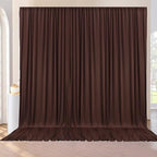 10ft x 10ft Wrinkle Free Brown Backdrop Curtains for Parties, Polyester Photo Backdrop Drapes 2 Panels 5x10ft for Wedding Birthday Party Photography Background Photoshoot by ENJOYYOURPARTY