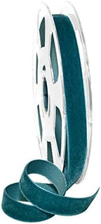 Morex Ribbon Ribbon, Nylon, 5/8 inch by 11 Yards, Teal, Item 01215/10-654 Nylvalour Velvet, 5/8" x 11 yd, by MorexRibbon