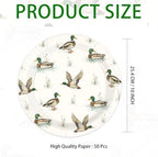 50 Pcs Mallard Duck Paper Plates 10" Large Heavy Duty - Image 4